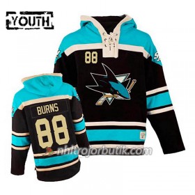 Barn Ishockey San Jose Sharks Brent Burns 88 Svart Sawyer Hooded Sweatshirt